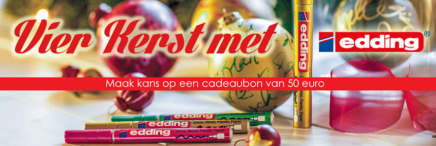 Vier kerst met edding